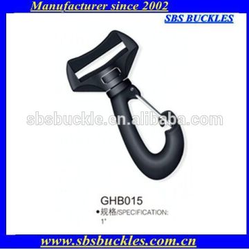 SBS black plastic buckles single-swiveled hooks GHB015