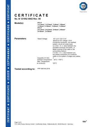 Solar cable h1z2z2 k for Solar energy system