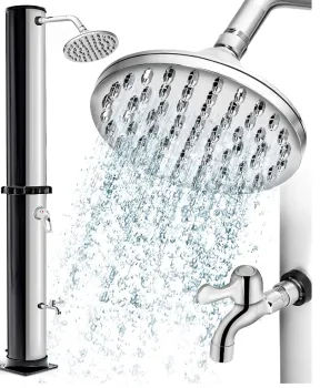 20L Solar Shower Hot Water System with 300W Solar Water Heater and Shower Head for Outdoor Garden Use