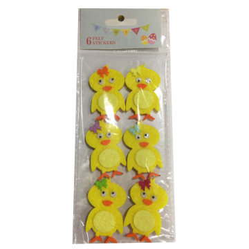 Easter sticker with chick shape