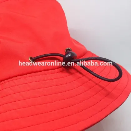 Waterproof Bucket Hat With Spring Loaded Drum Cord Toggle Lock And Fisherman