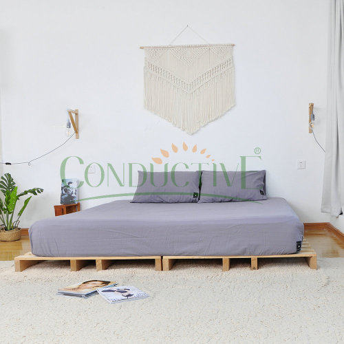 Earthing Grounded Connection Conductive Bed Fitted Sheet