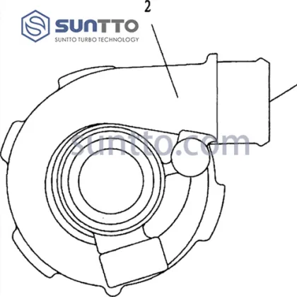 Detroit Diesel DD15 Turbine Housing Turbocharger