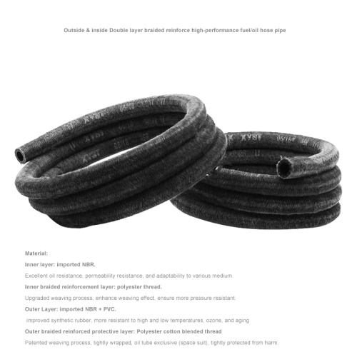 Fuel Hose Cotton braided high pressure 4 layer fuel hose Manufactory