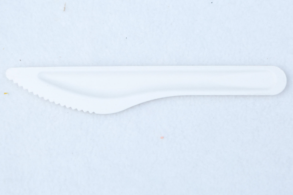 Disposable biodegradable paper pulp knife fork and spoon