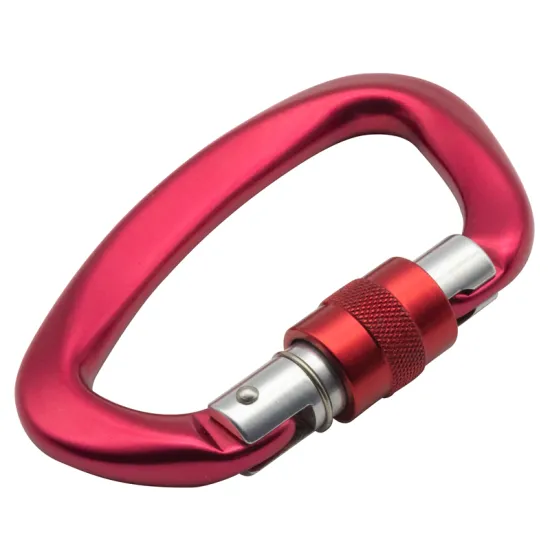 Customizable High-Quality 25KN 7075 Aluminum Carabiners: Ultra-Light Locking Climbing Hardware with Outdoor Logo Option