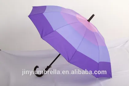 Black color straight umbrella silver cover straight umbrella