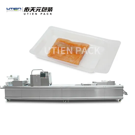 Salmon Thermoforming Vacuum Skin Packaging Machine for Food, Seafood, and Meat