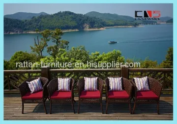 Outdoor Patio Indoor Pe Wicker Garden Furniture Patio Chair Dining Chair Set 