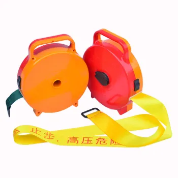 Red Safety Belt Plastic Wall Mount Retractable Barrier