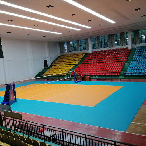 Piso interno da quadra de voleibol em PVC