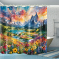 toilet bath shower curtain