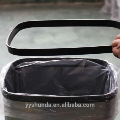 kitchen furniture Europe advertising squared trash can modern intelligent trash can with lid galvanized steel trash can