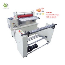 PLC controlled label roll to sheet cutting machine