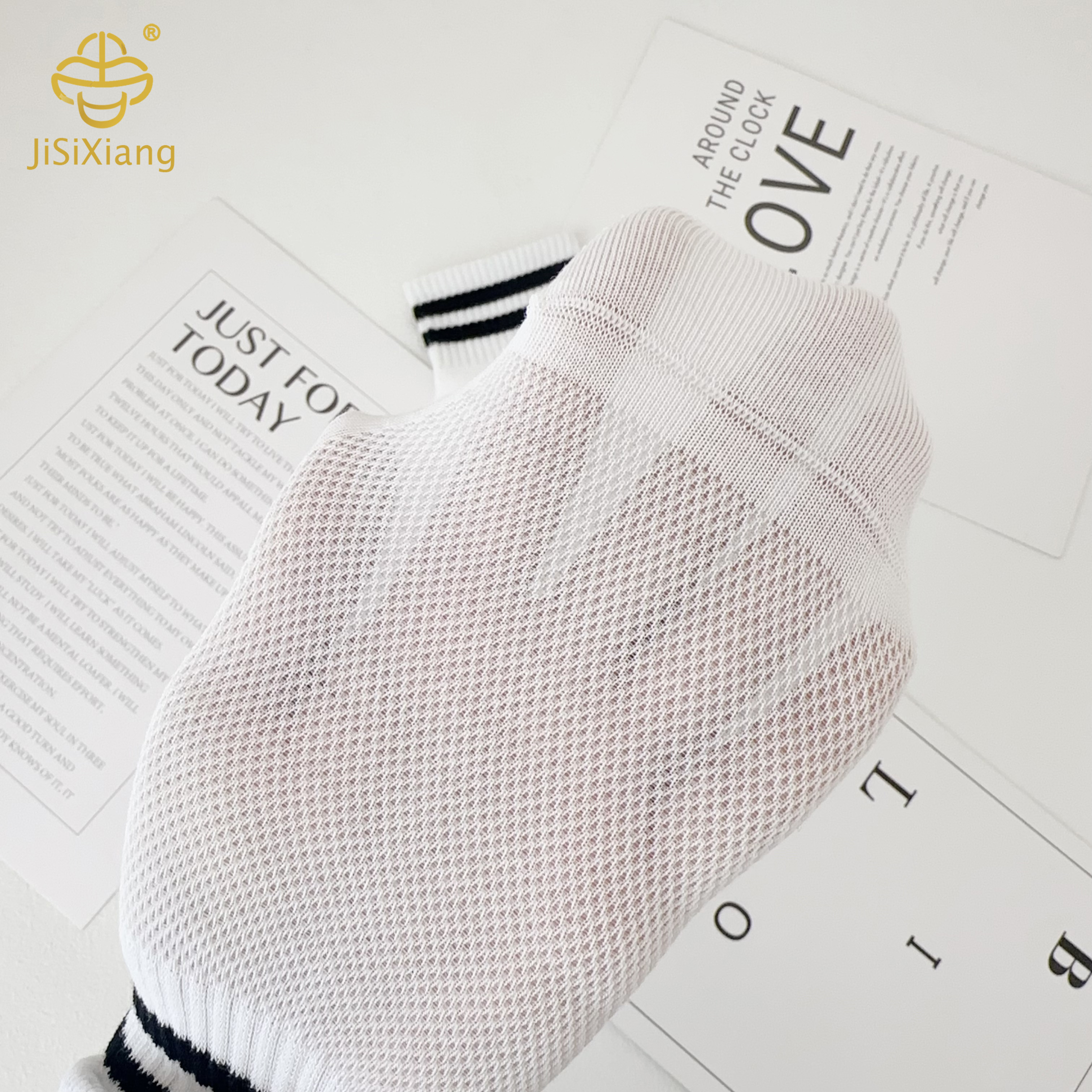 New mesh breathable striped short socks