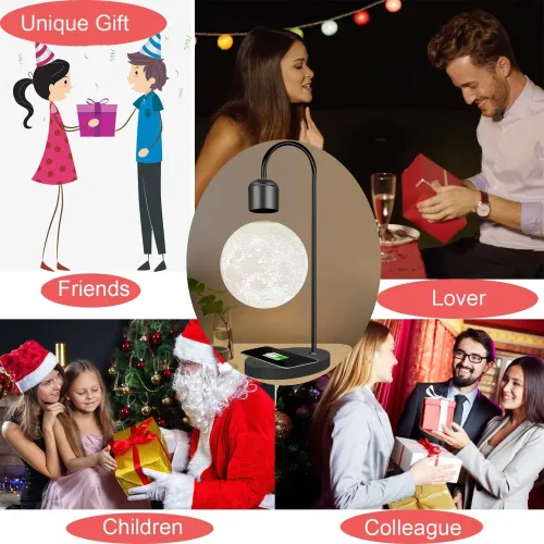 Элегантная настольная лампа с беспроводной зарядкой