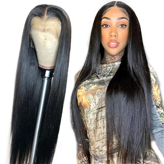 Wholesale Peruvian Hair Swiss HD Full Lace Frontal Wig For Black Women 100% Raw Virgin Cuticle Aligned Human Hair Lace Front Wig