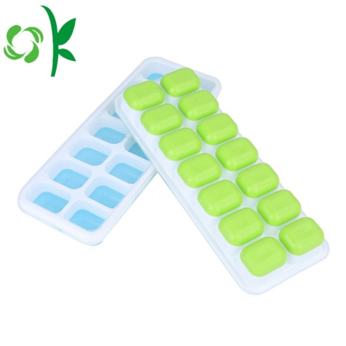 Durable 14Cavities Silicone Ice Freezer Mold With Lid