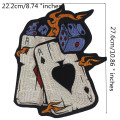 Playing cards Motorcycle Embroidery Patches Iron on