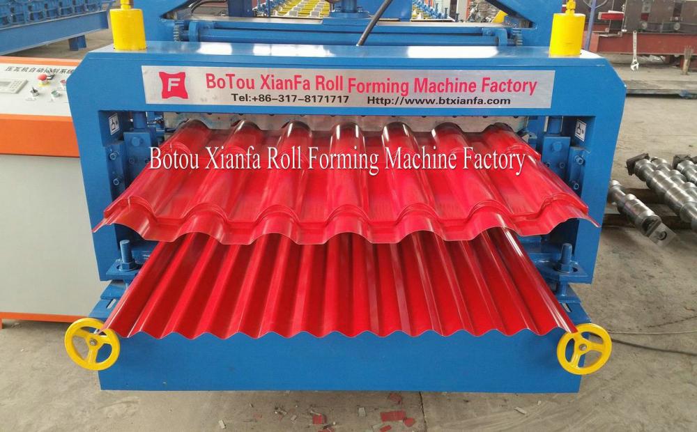 Double Corrugated Rood Sheet Metal Roll Forming Machine