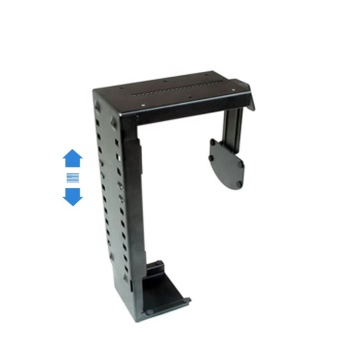 Adjustable Under Desk PC Holder for Height and Width