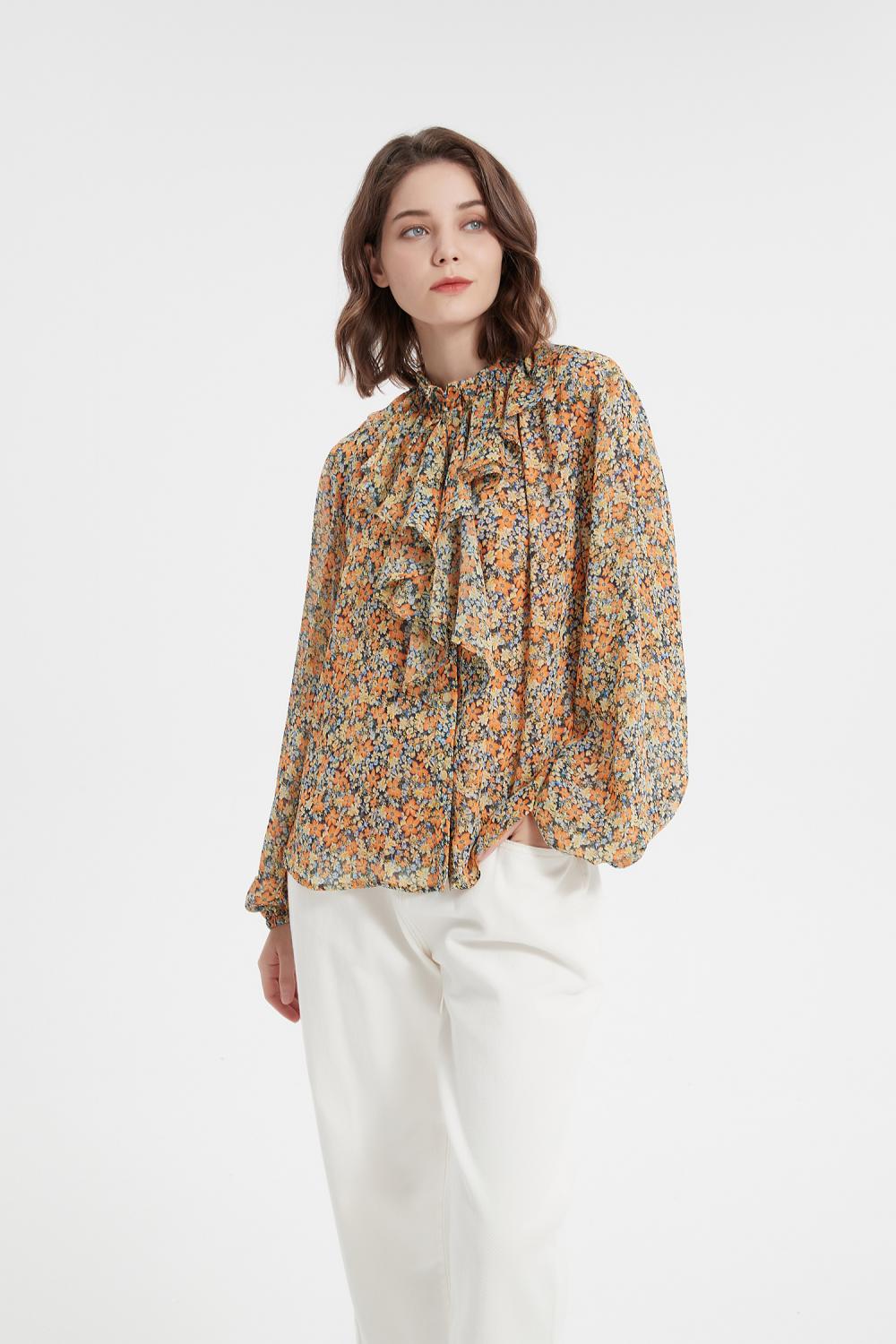 Casual Chiffon Print Blouse