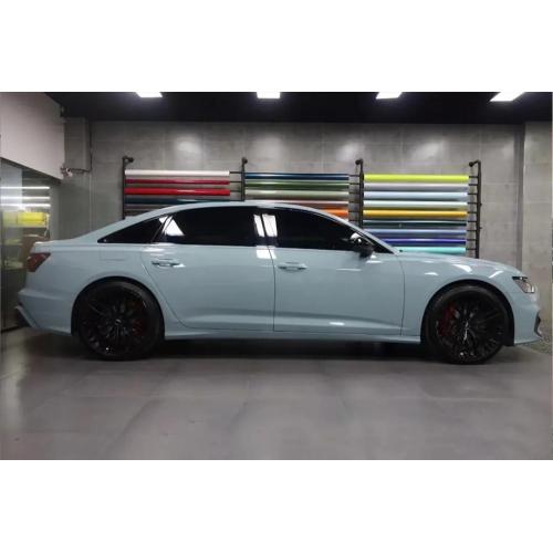 Self Repairing PET Glossy Glacier Blue Car Vinyl