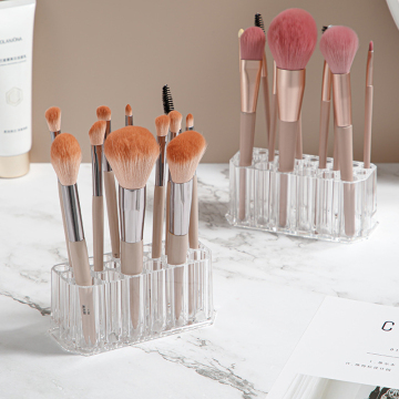 Transparent Acrylic Makeup Brush Storage Rack with 26 Holes