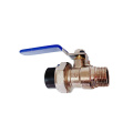 3/4" NPT Full Flow Blue Handle Wheel Brass Boiler Drain Valve