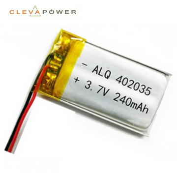3.7V 240mah 402035 Li Polymer Battery