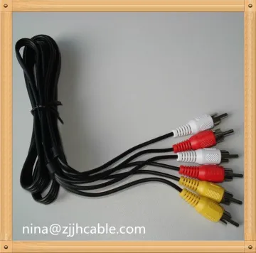 High quality male to male rca av cable, 3 RCA to 3 RCA Audio Video AV Cable, TV AV Cable
