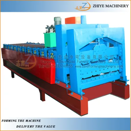 professional steel double decker roof sheet cold forming machine