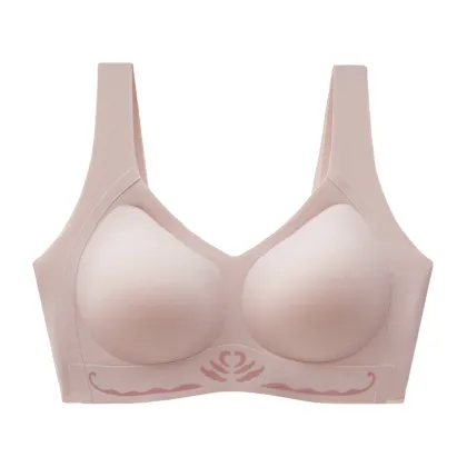 Wholesale Ladies' Seamless Sports Sleep Bra with Push-Up and Floral Halter