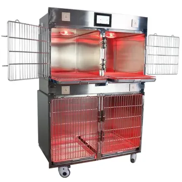 Stainless Steel Veterinary Cages for ICU Care