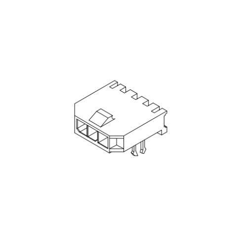 MX3.0mm SMT 90 ° dengan penyambung wafer forking