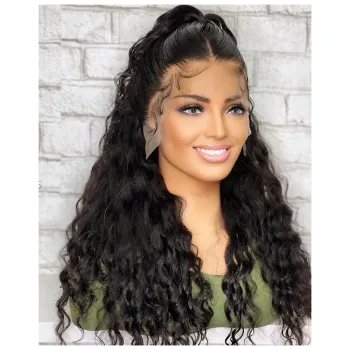 Free Shipping Lace Front Wig Virgin Human Hair Brazilian Human Hair Lace Frontal Wigs Curly Frontal Human Hair Kinky Curly Wig