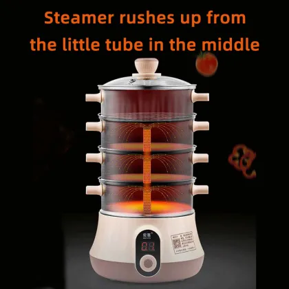 Multi-function 3 Layer Stainless Steel Steamer Electric Pot for Food Cooking