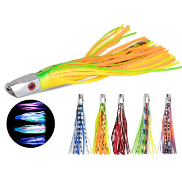 8 Inch 76g Metal Head Octopus Trolling Lure for Sea Fishing