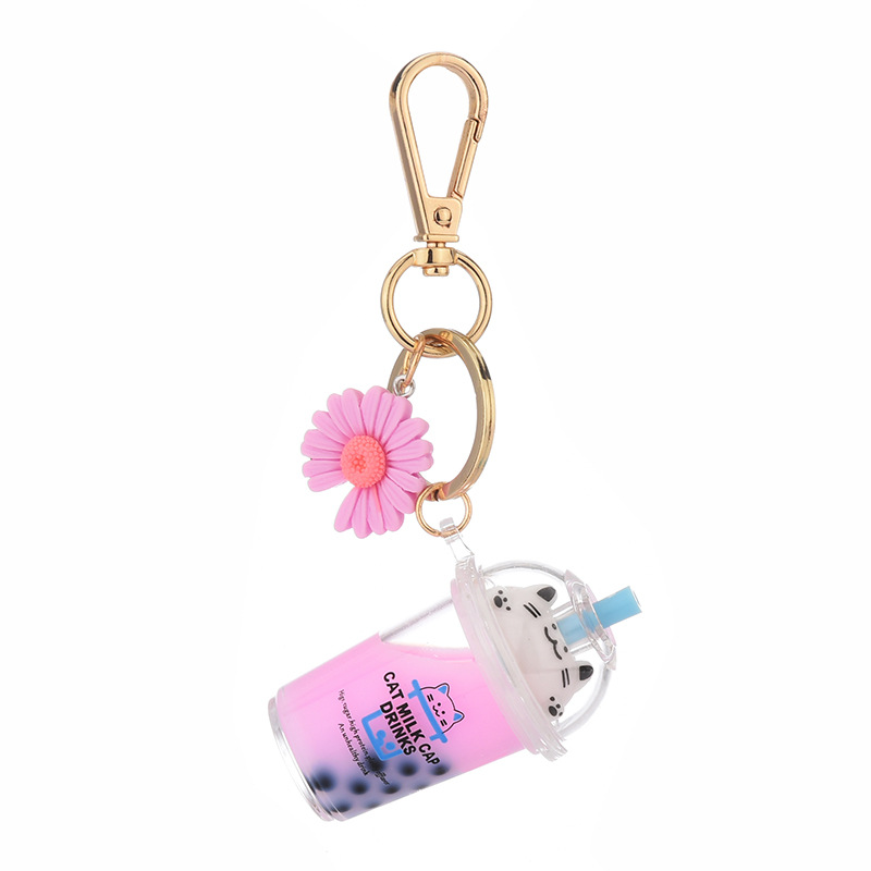 Milk Tea Liquid Keychain