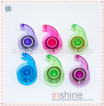 Promotional colorful mini tape dispenser with tape , good price mini stationery tape dispenser