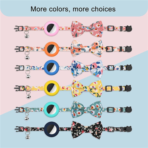 Airtag Pet Collar Bow Ties For Cats