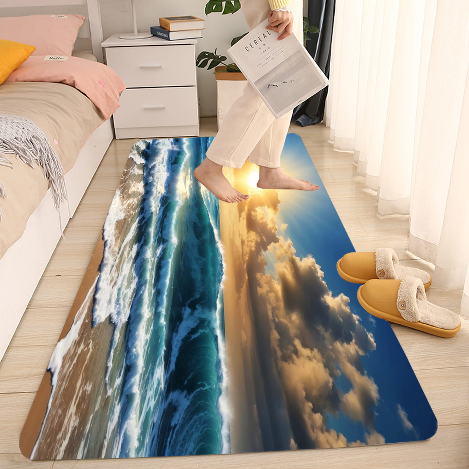 Household sponge high definition digital printed carpet202403-04-06