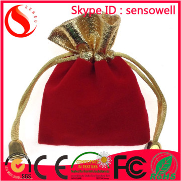 high quality custom velvet gift bags /velvet gift pouches/ velvet drawstring pouch bag