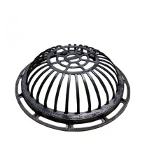 Round overflow cast iron manhole cover