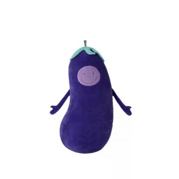 Purple eggplant vegetable stuffed child throw pillow