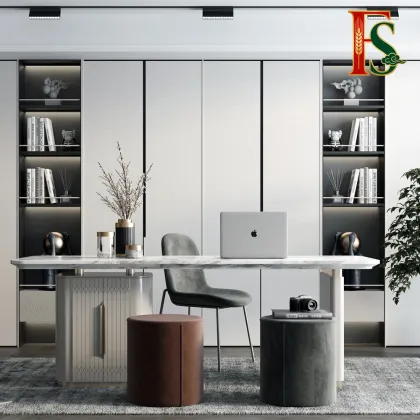 Custom Integrated Bookcase In Whole House Customization Plan