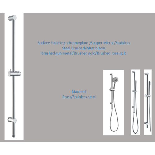 Round Shower Rail With Water Outlet