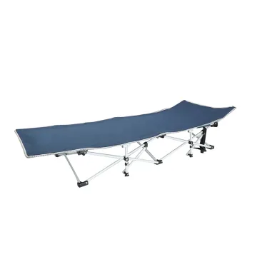 Compact Folding Low-Profile Lounge Cot for Adults: Portable Beach Camping Bed