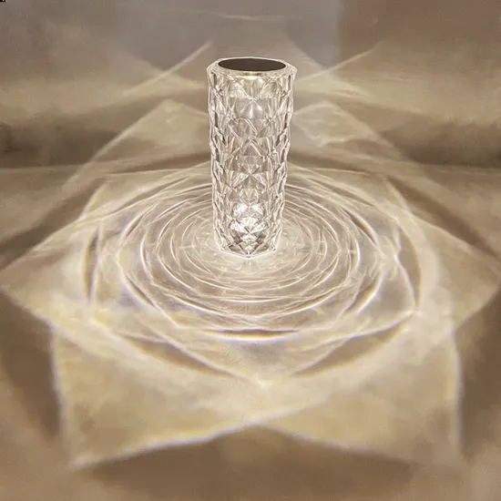 Dimmable Rechargeable Crystal Touch LED Table Lamp