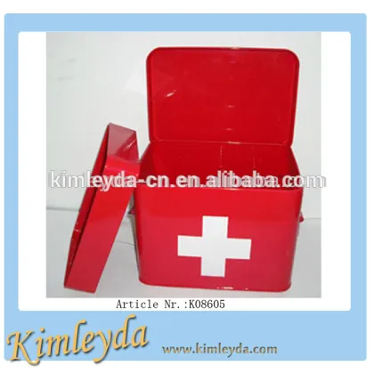 Metal medicine chest medical kit emergency box